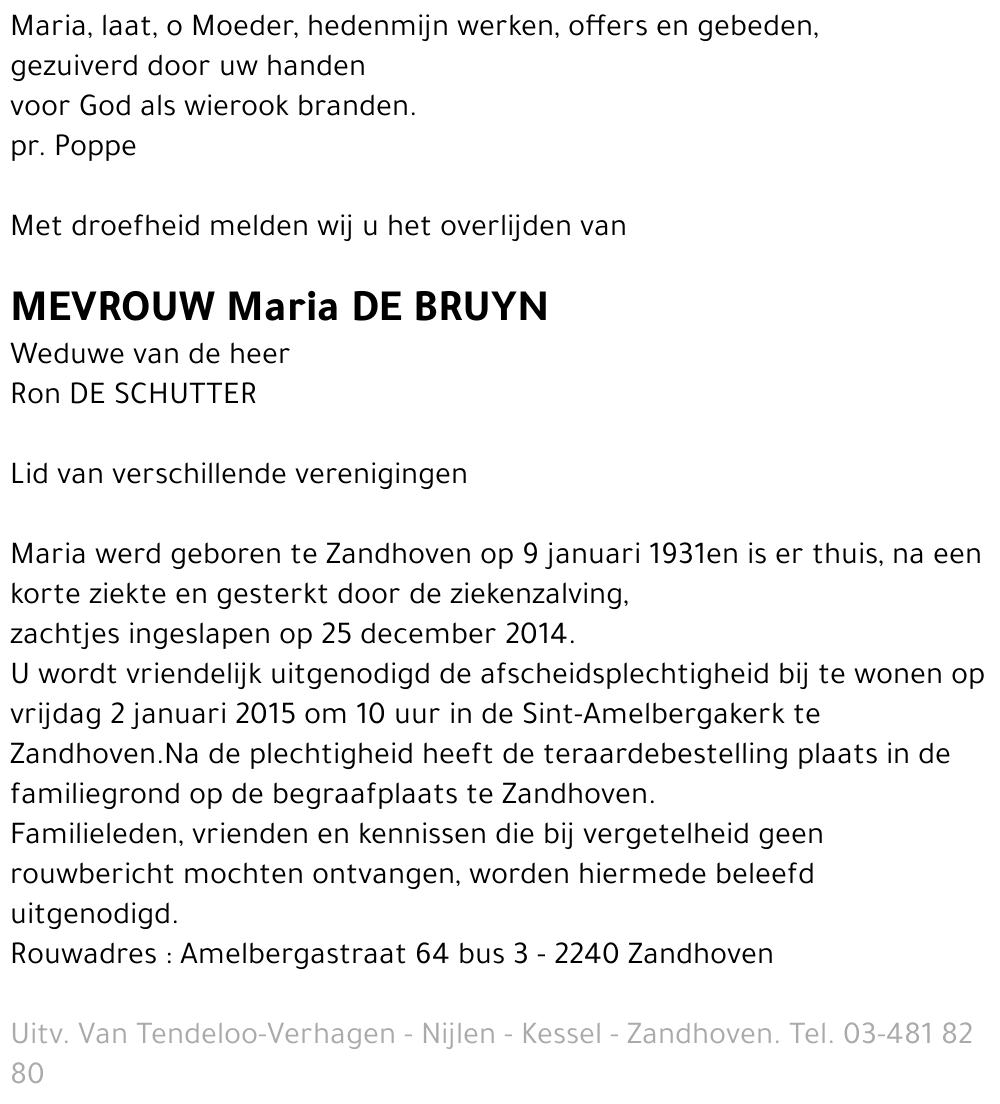 Maria De Bruyn