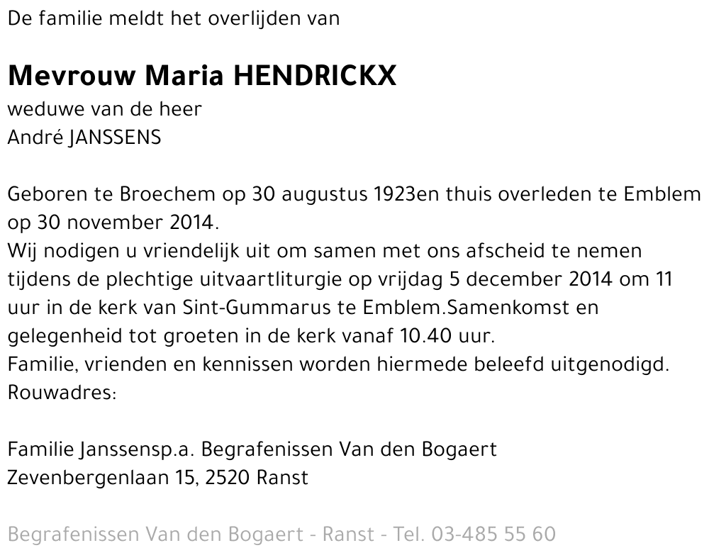 Maria Hendrickx