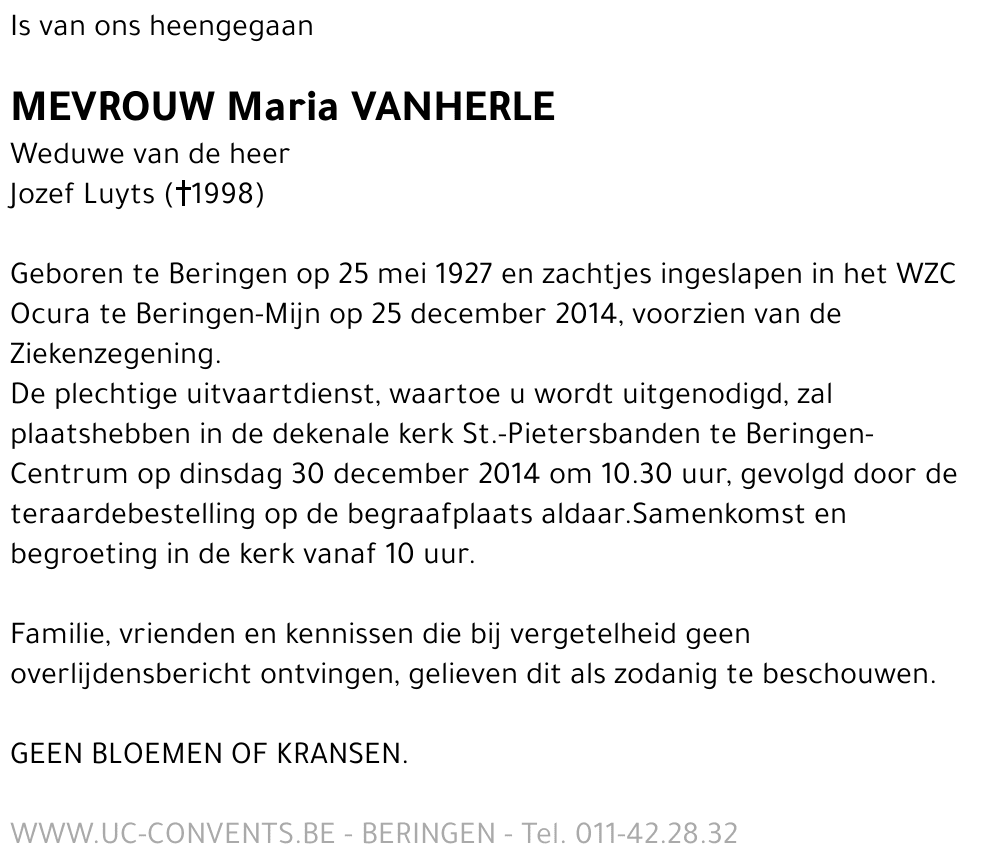 Maria Vanherle