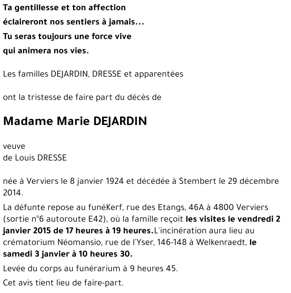 Marie DEJARDIN