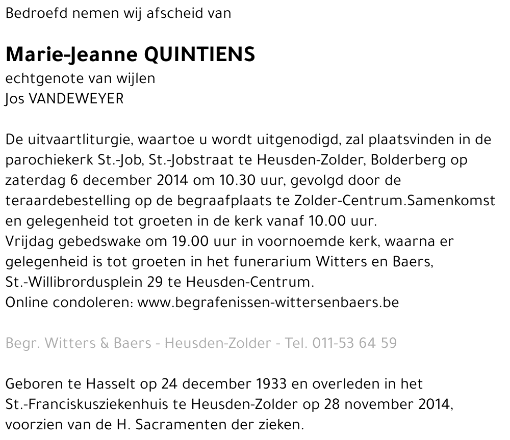 Marie-Jeanne Quintiens
