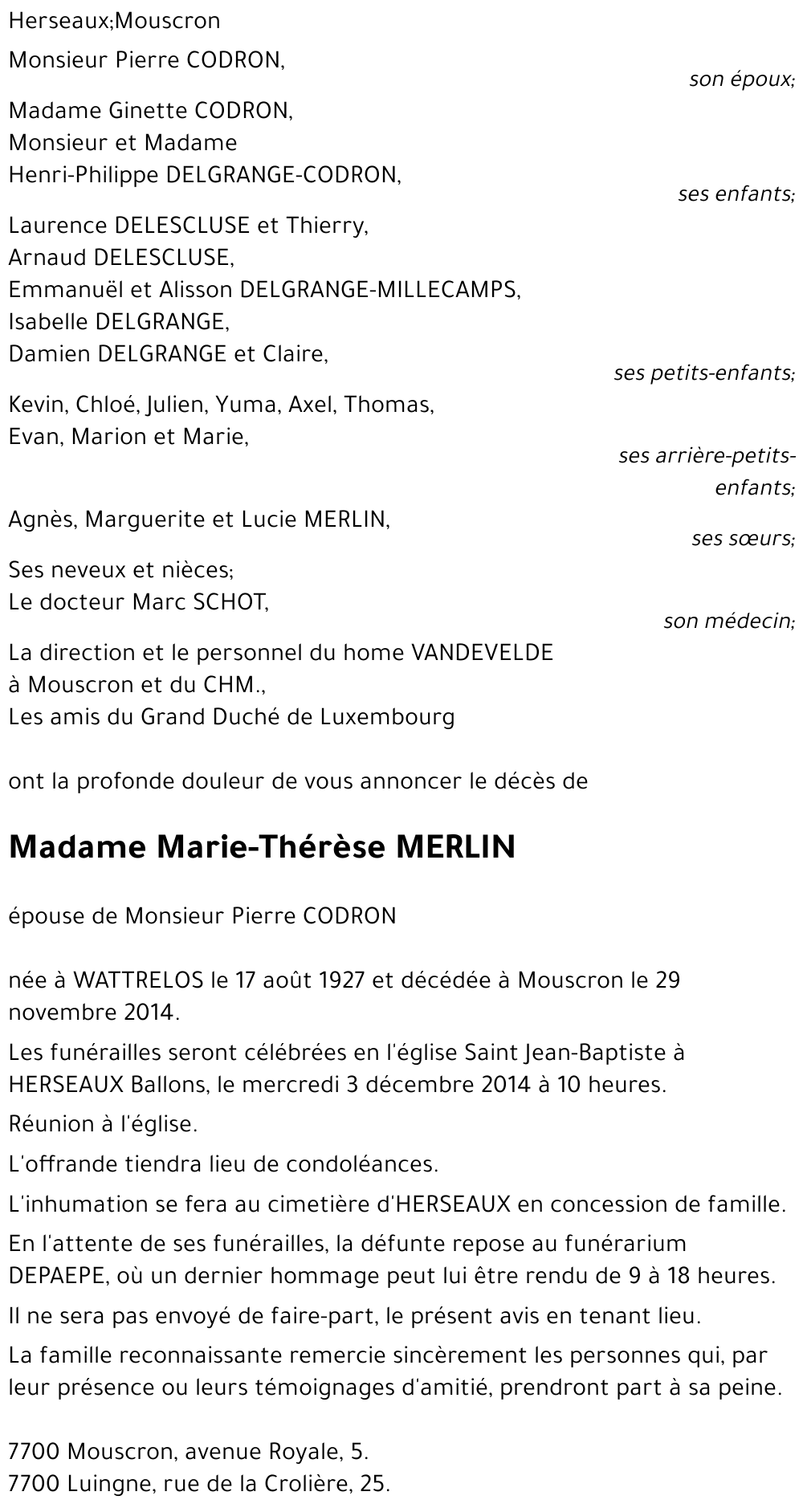 Marie-Thérèse MERLIN