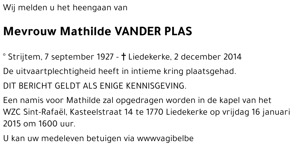 Mathilde VANDER PLAS