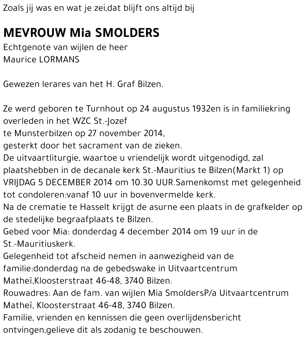 Mia SMOLDERS