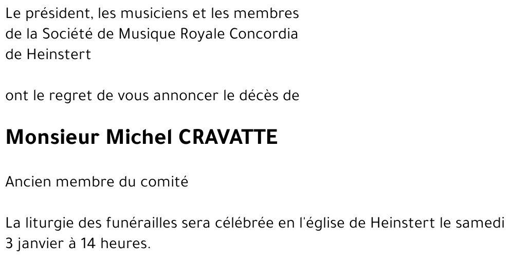 Michel CRAVATTE