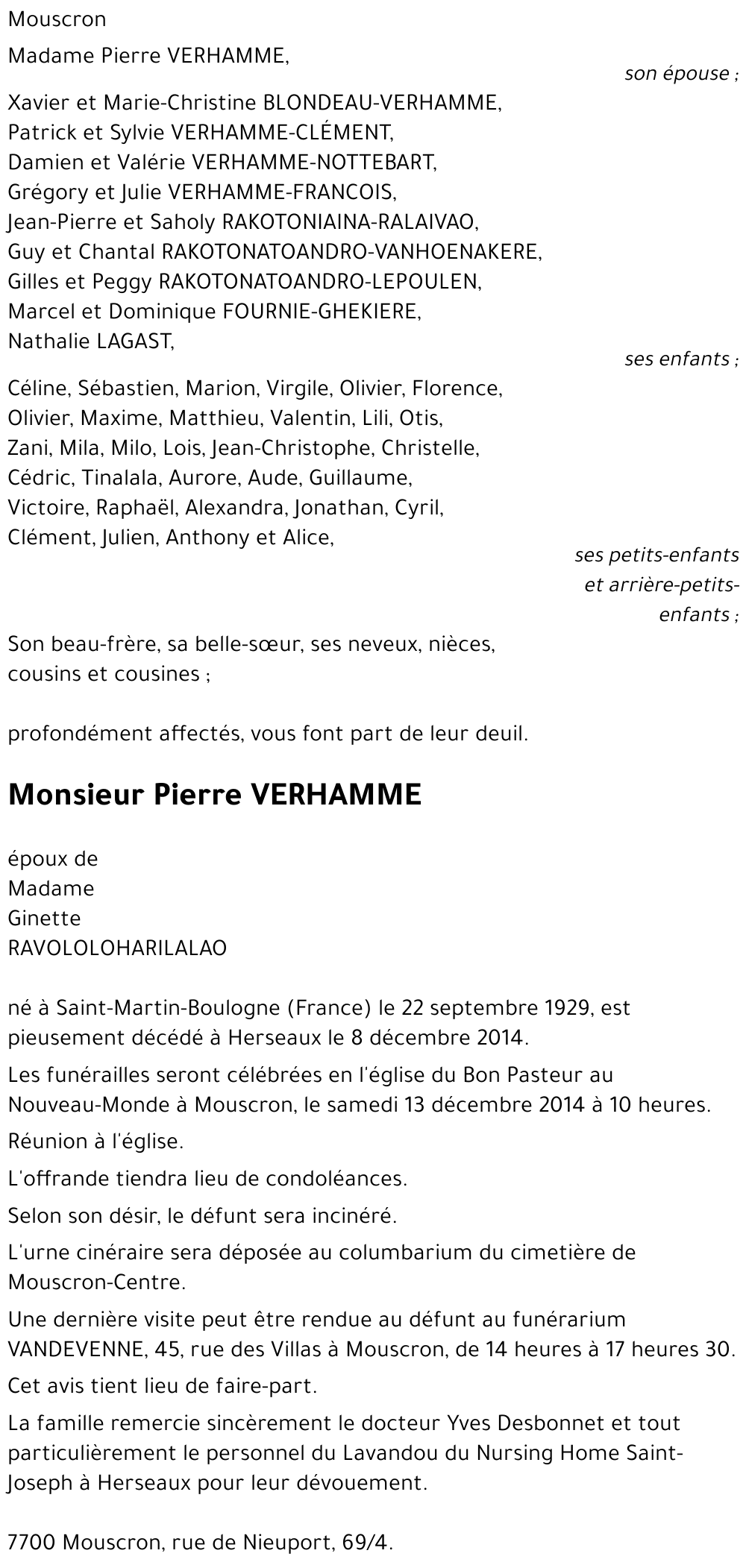 Pierre VERHAMME