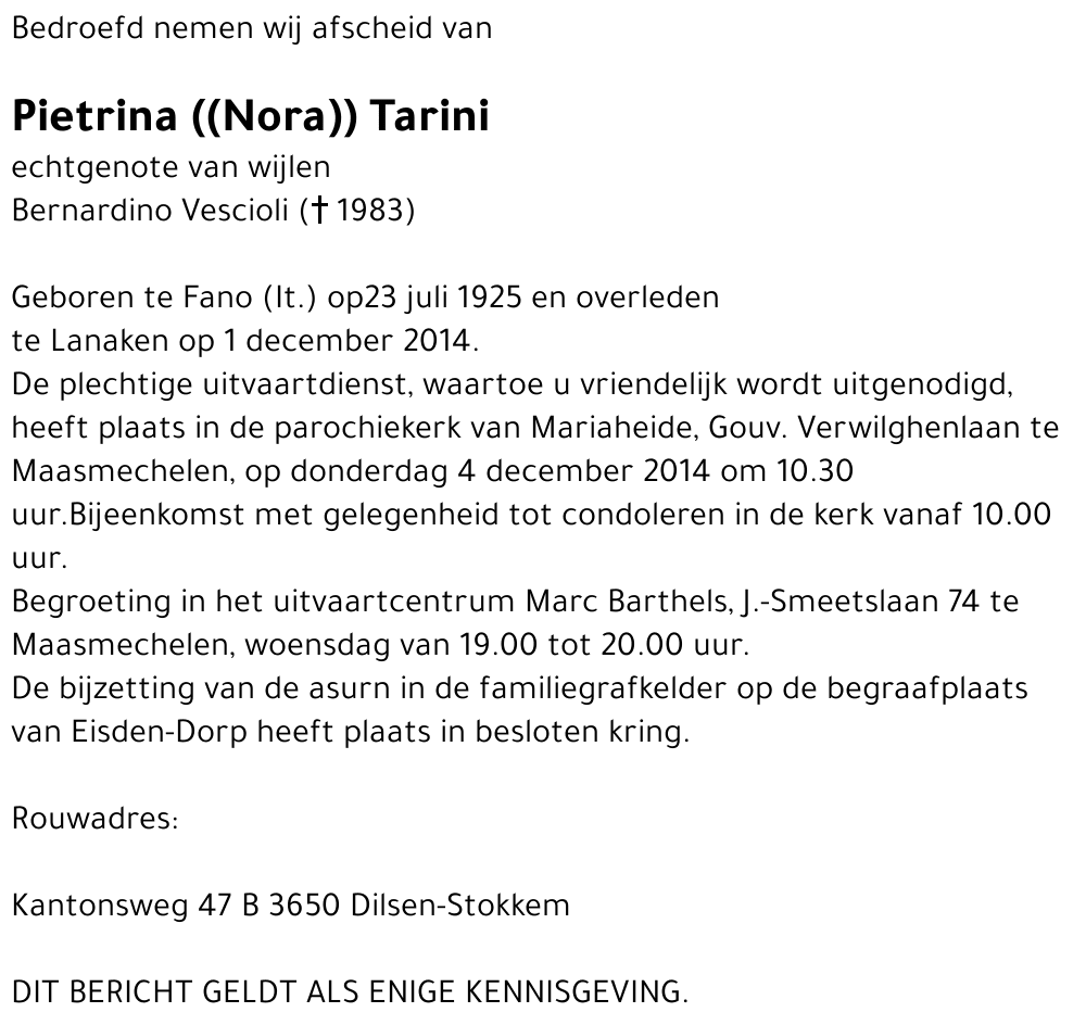Pietrina Tarini