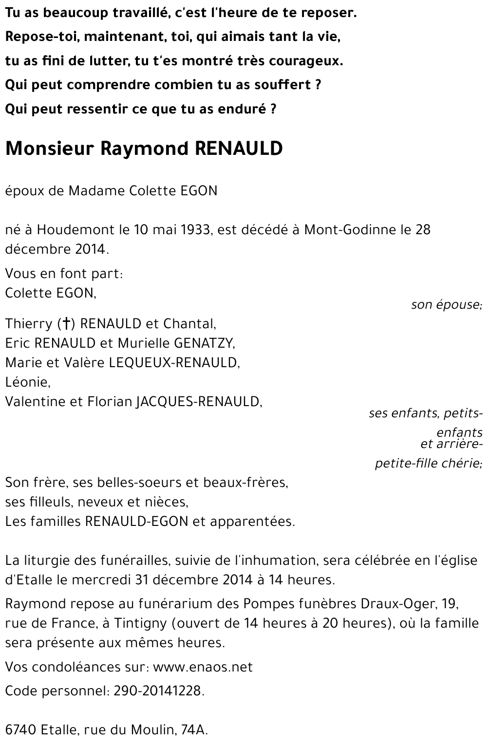 Raymond RENAULD