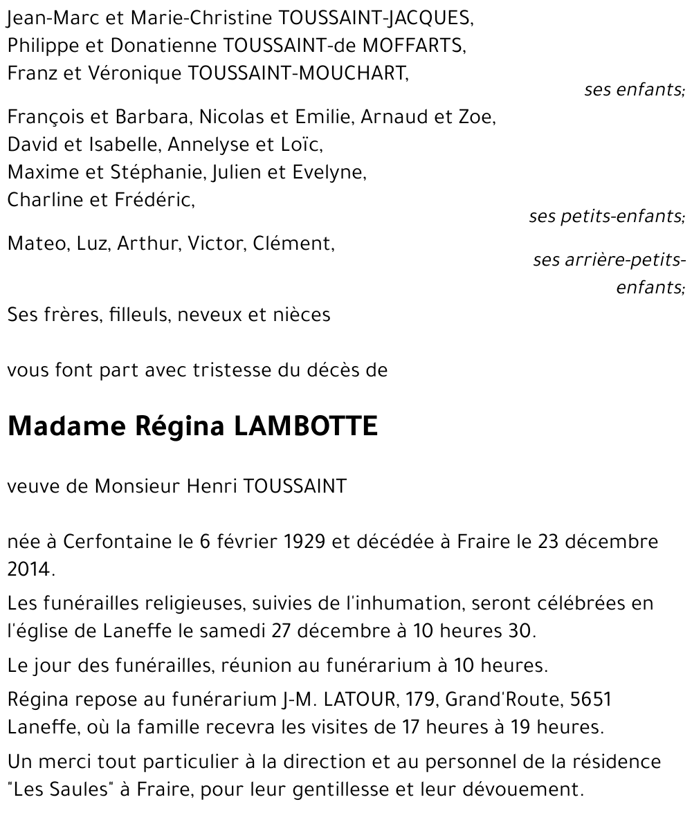 Régina LAMBOTTE