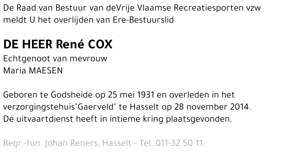 René COX