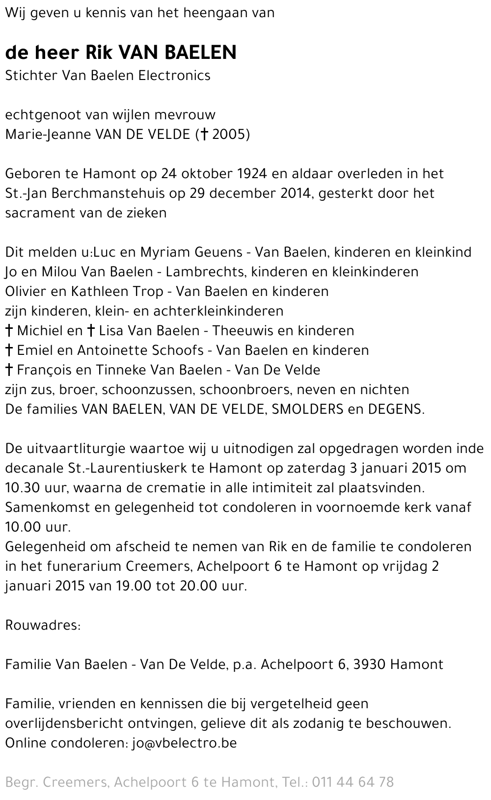 Rik Van Baelen