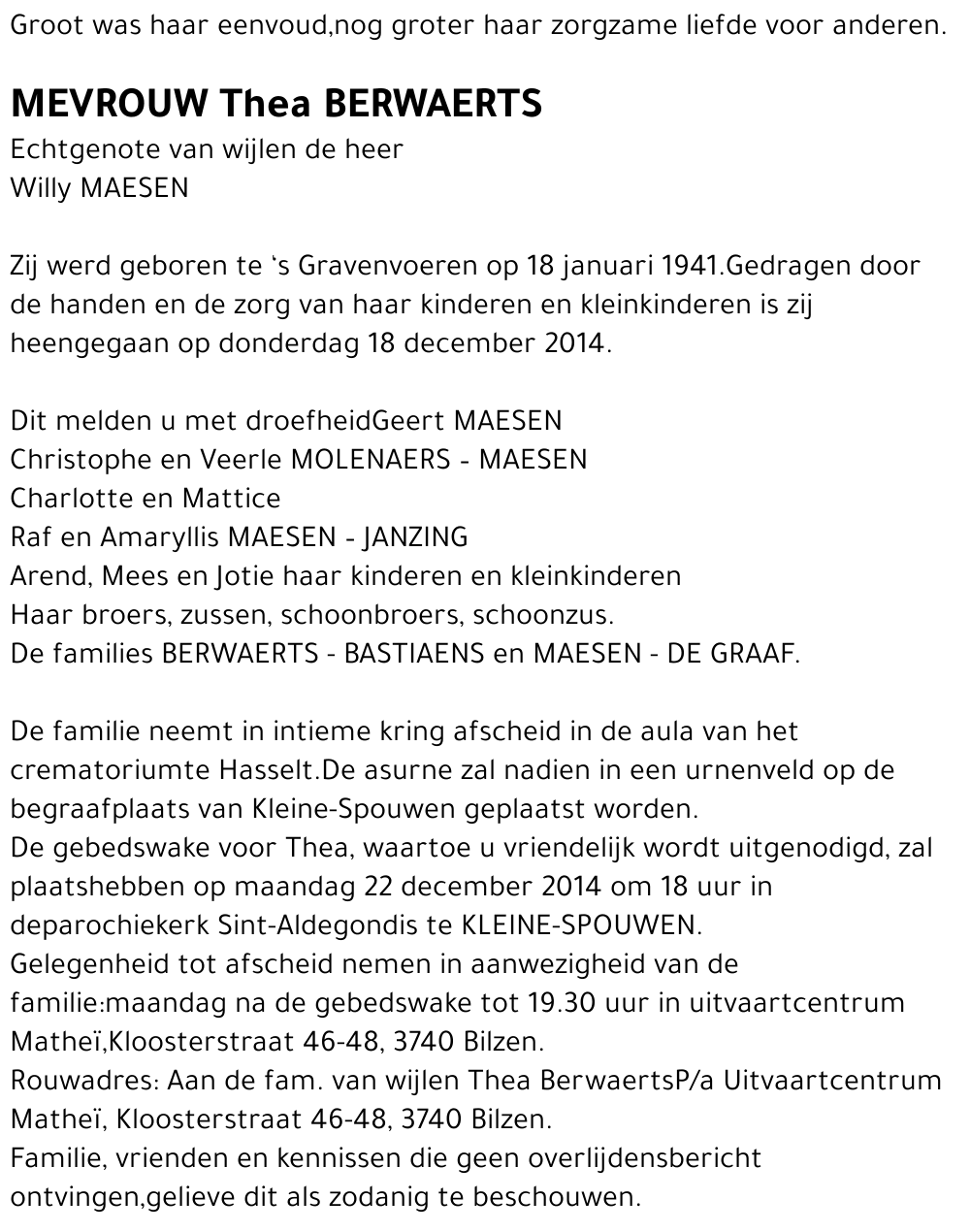 Thea BERWAERTS