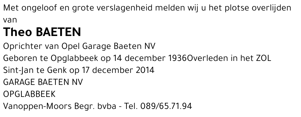 Theo Baeten