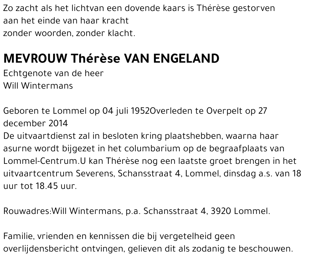 Thérèse Van Engeland