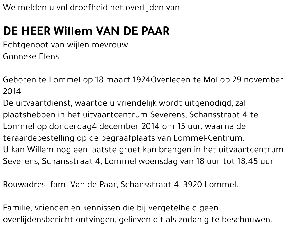 Willem Van de Paar