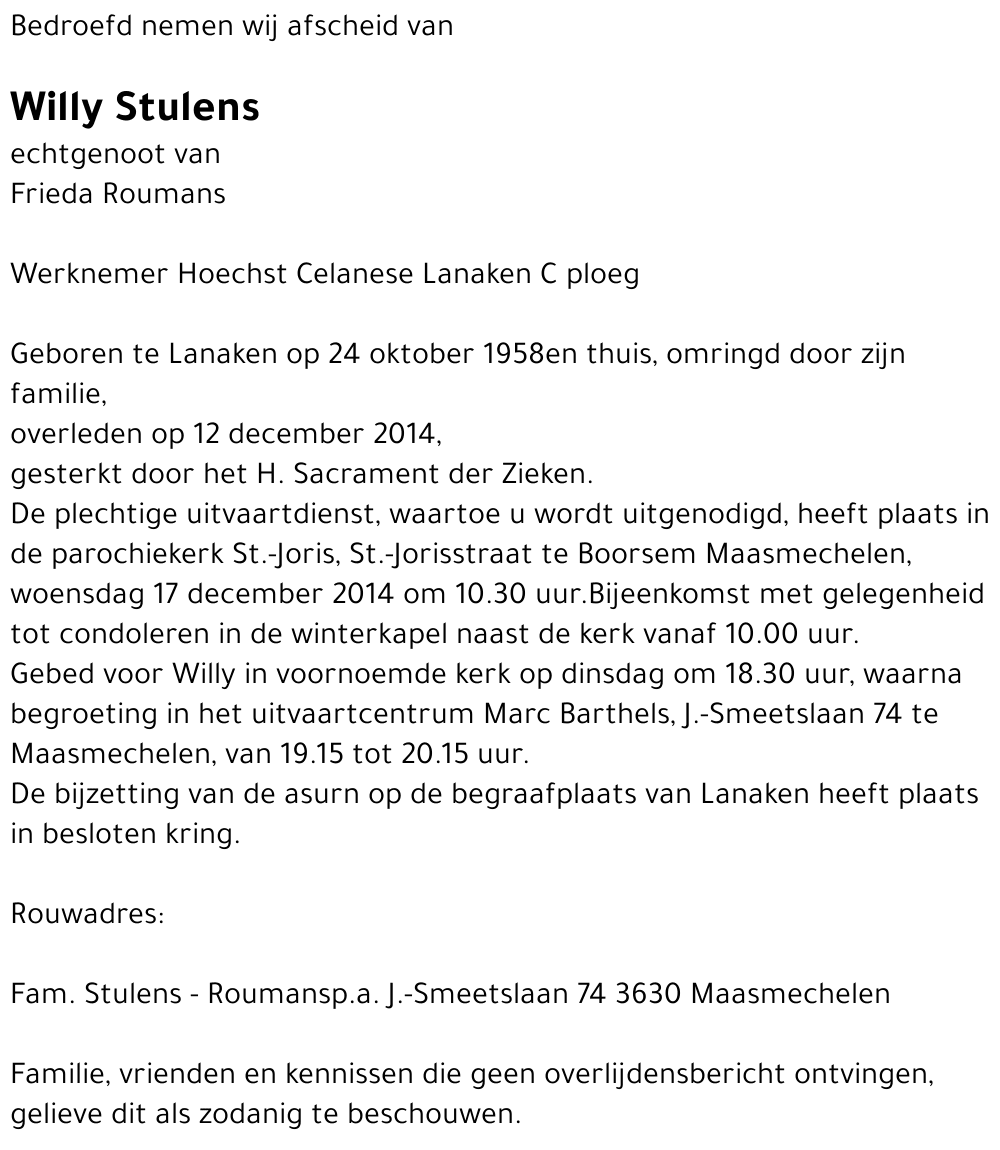 Willy Stulens