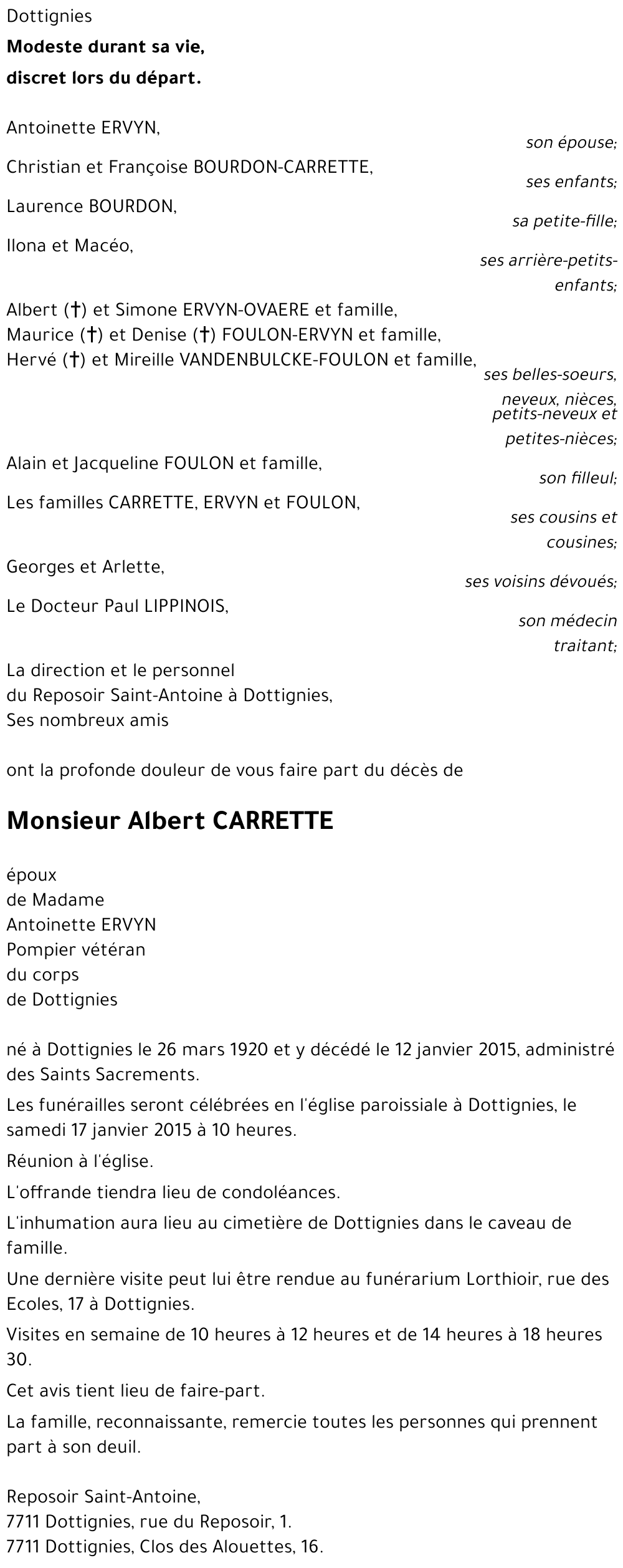 Albert CARRETTE