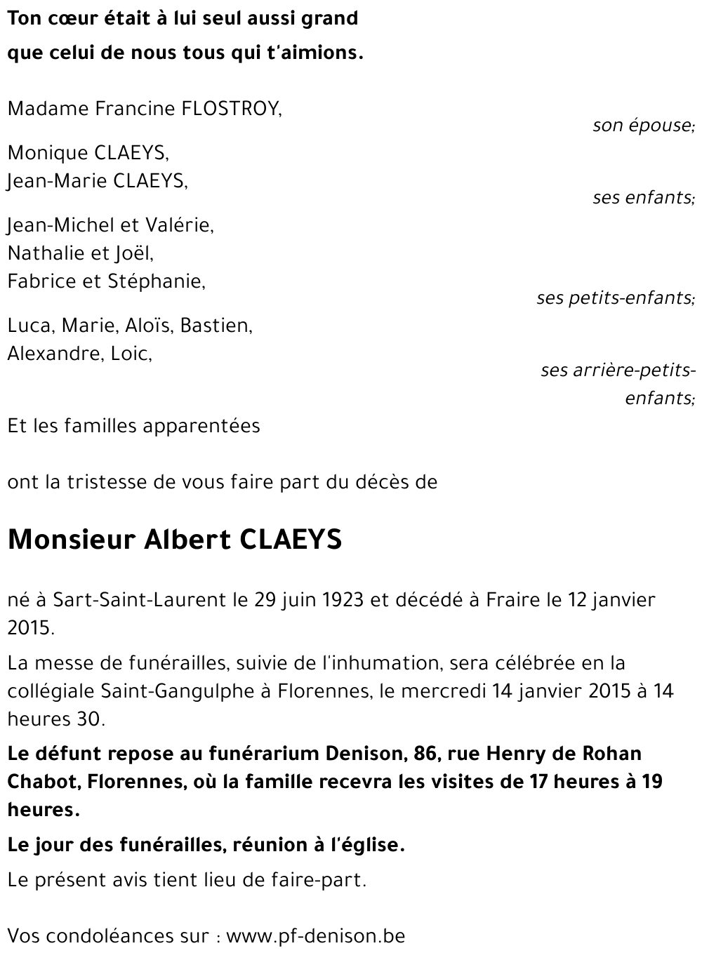 Albert CLAEYS