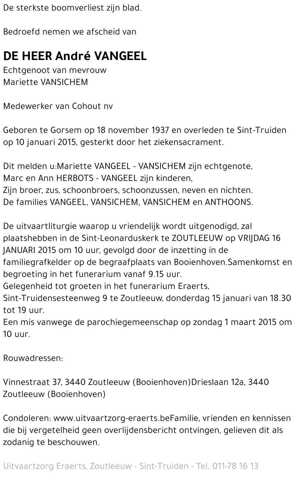André Vangeel