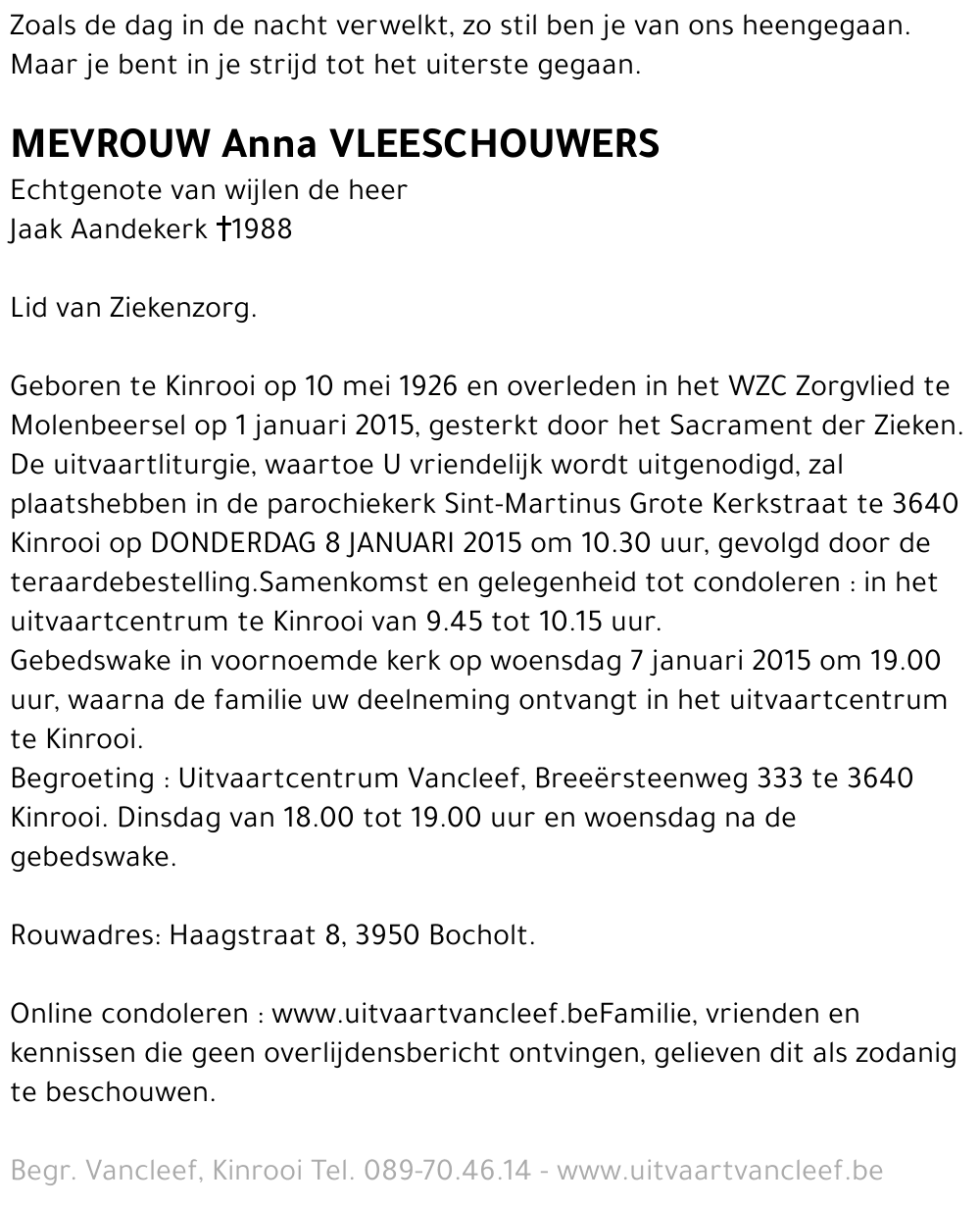 Anna Vleeschouwers