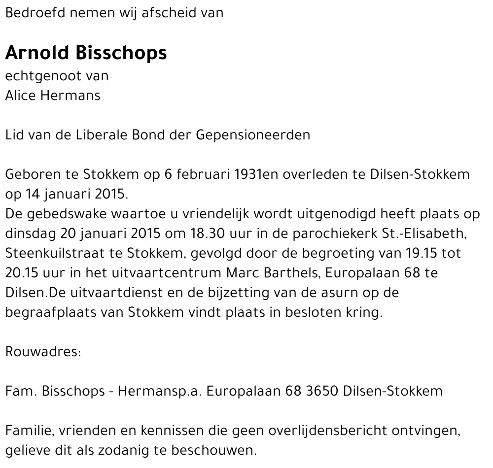 Arnold Bisschops