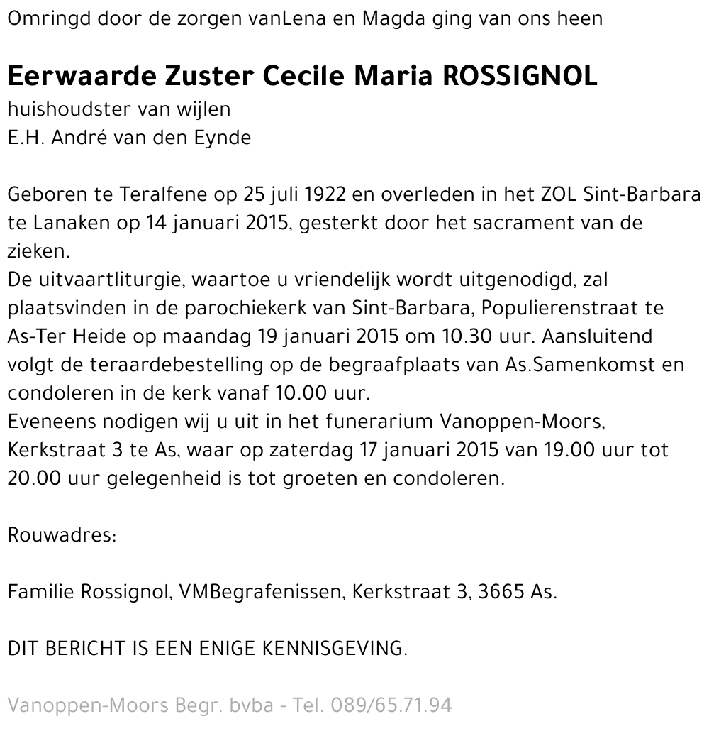 Cecile Maria Rossignol