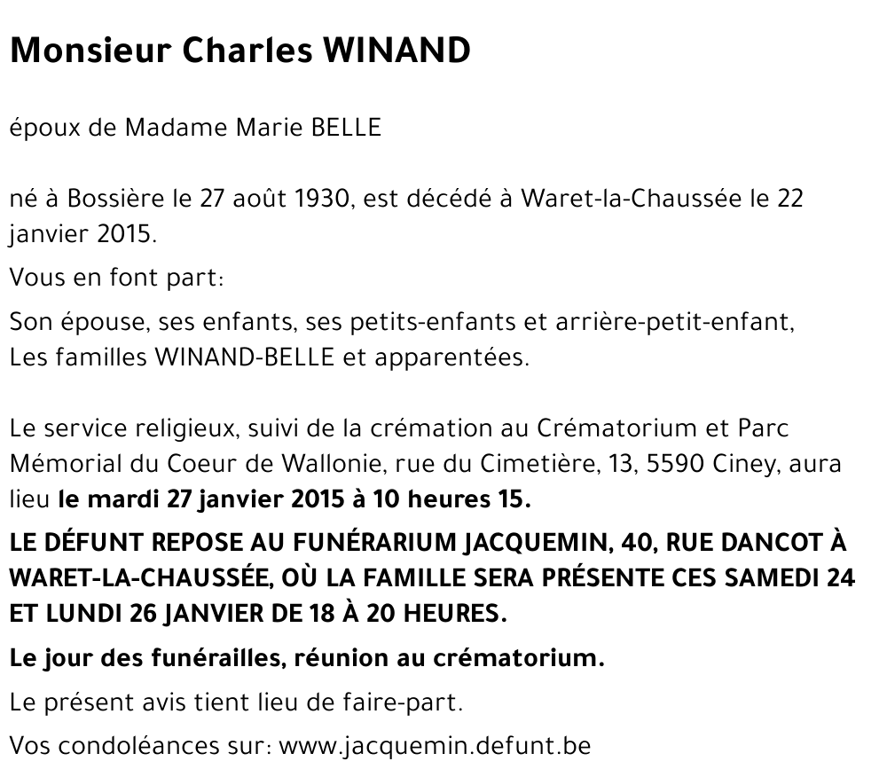 Charles WINAND