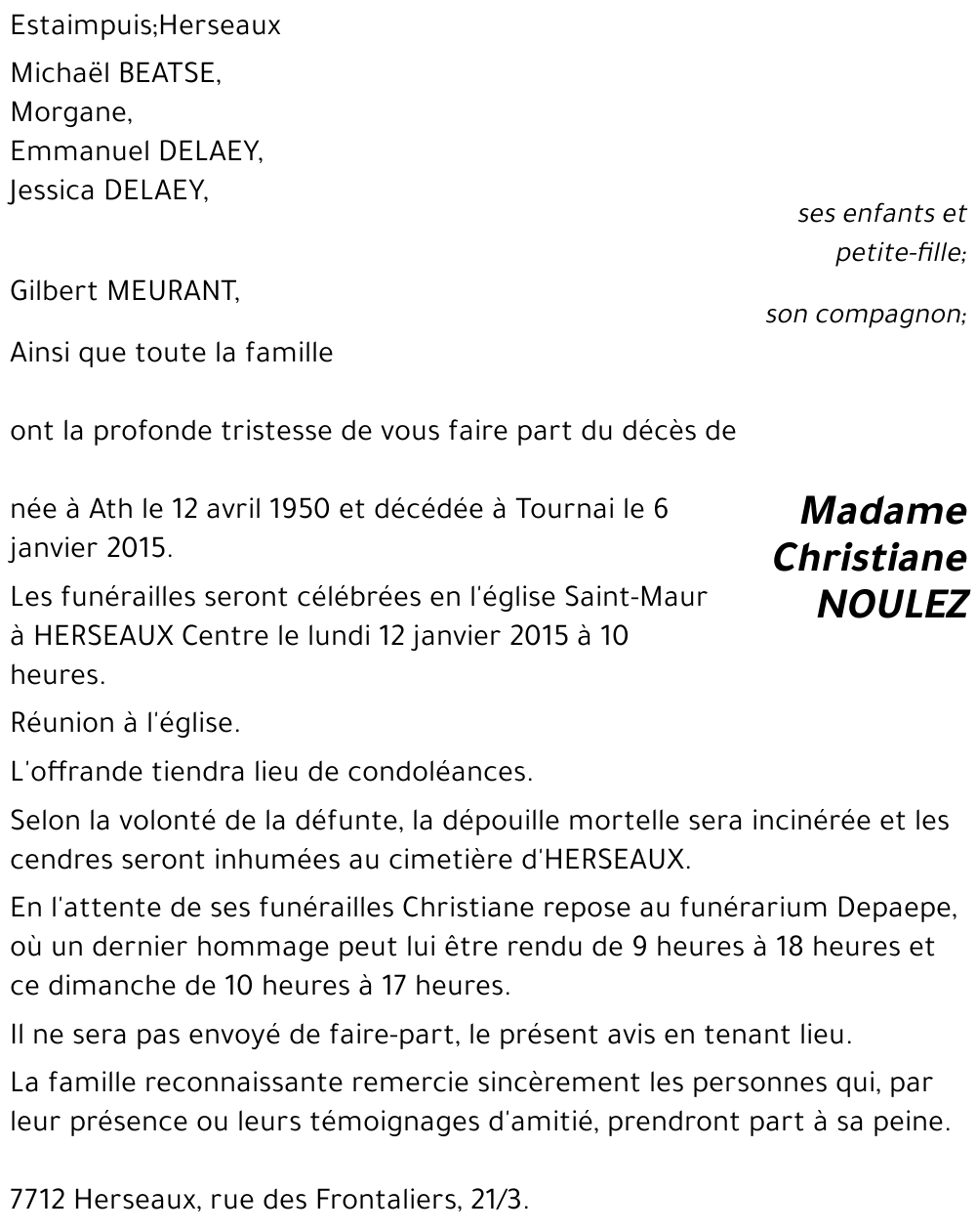 Christiane NOULEZ