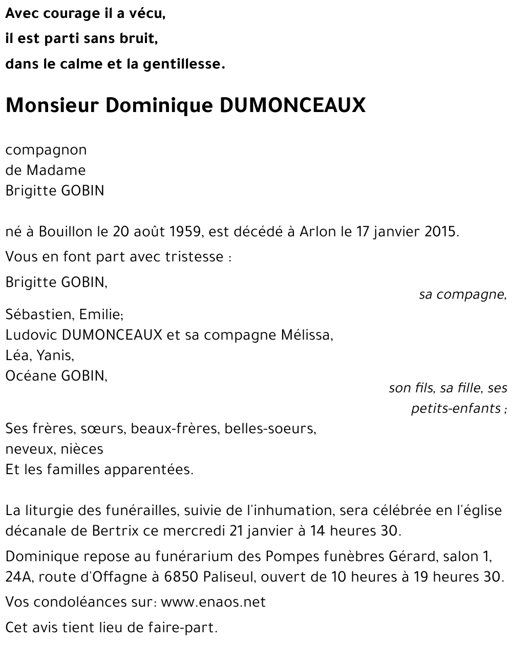 Dominique DUMONCEAUX