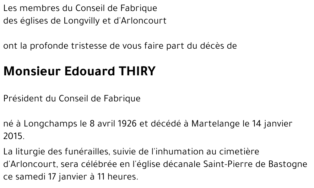 Edouard THIRY