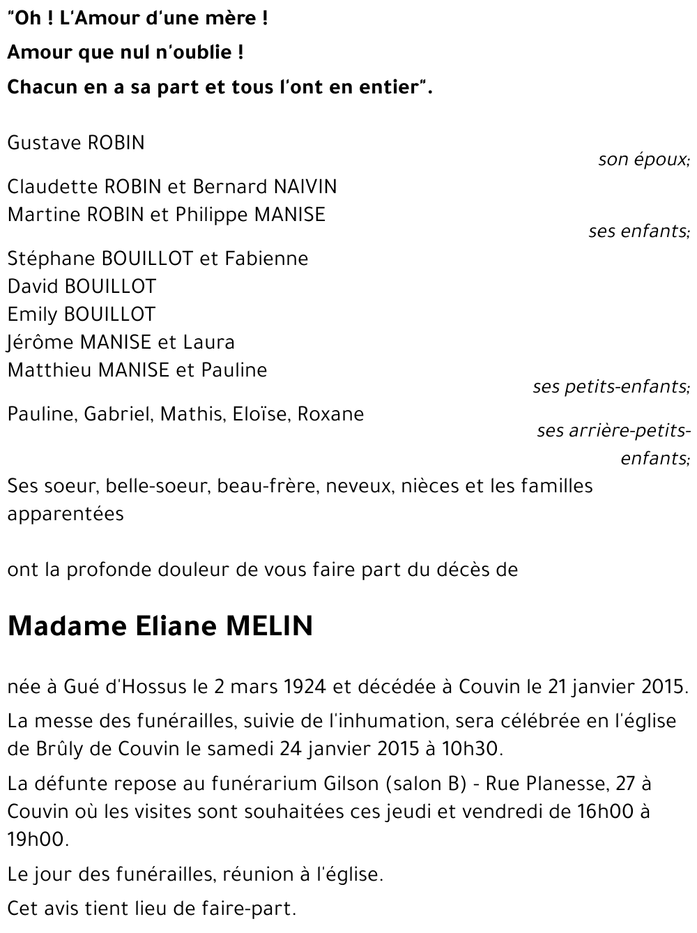 Eliane MELIN