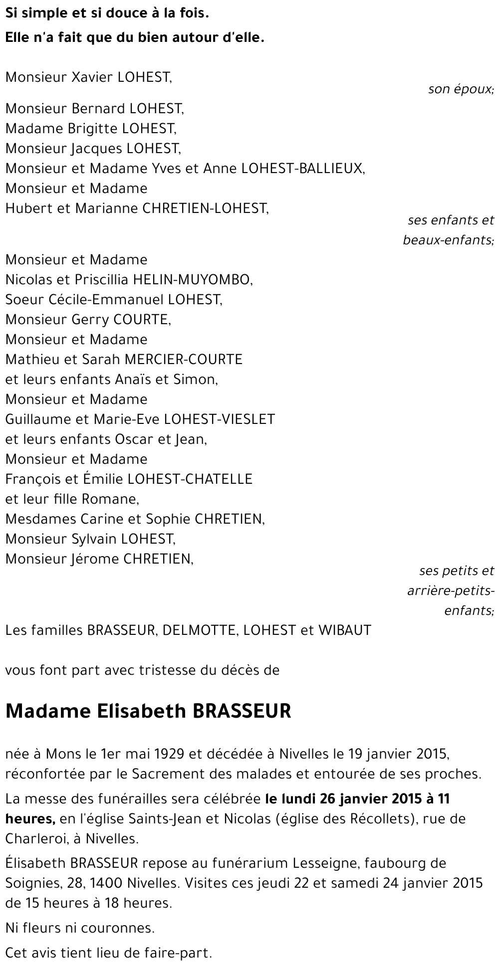 Elisabeth BRASSEUR