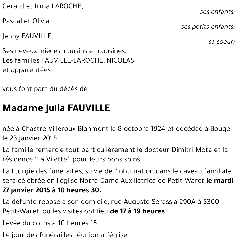 FAUVILLE Julia