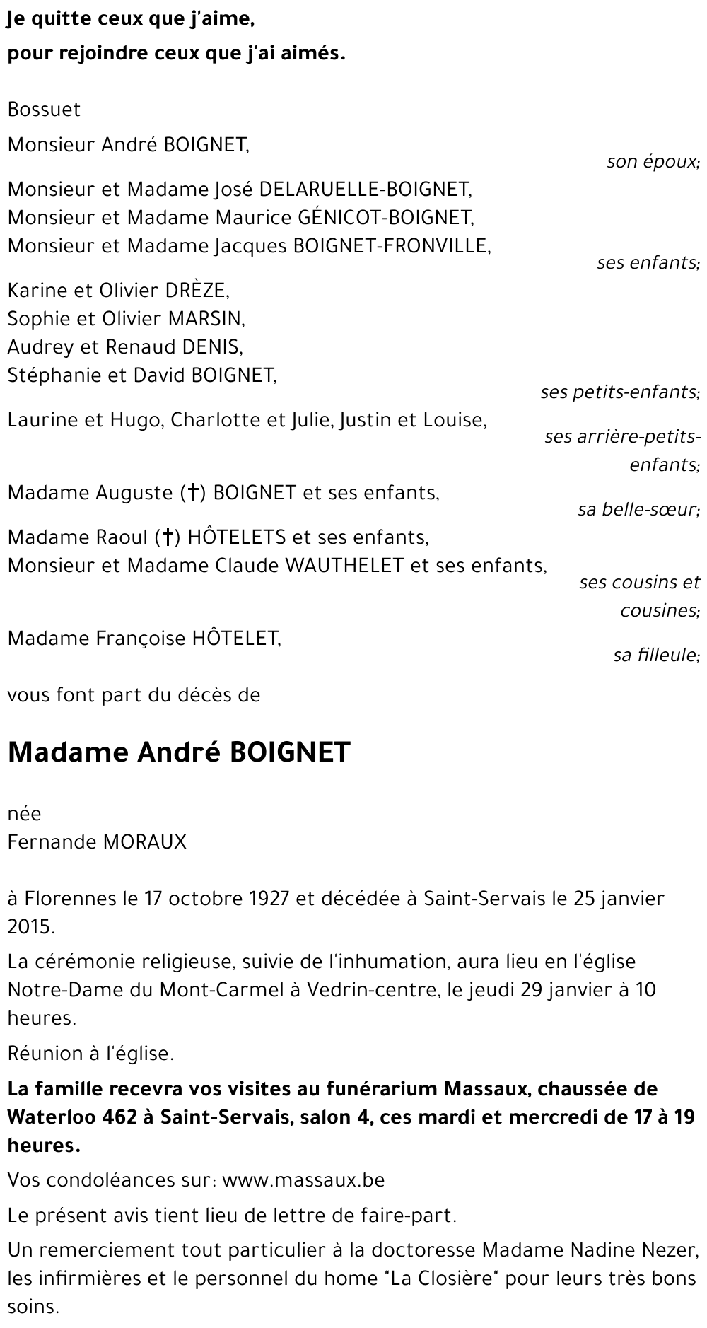 Fernande MORAUX