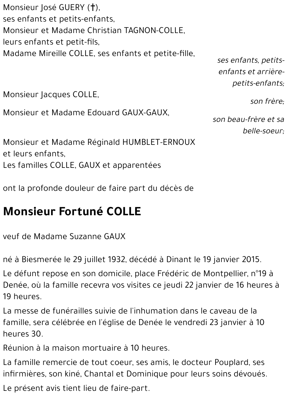 Fortuné COLLE