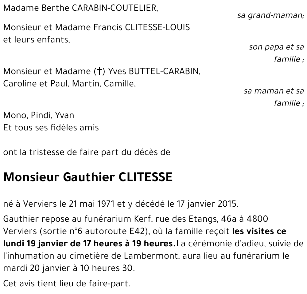 Gauthier CLITESSE