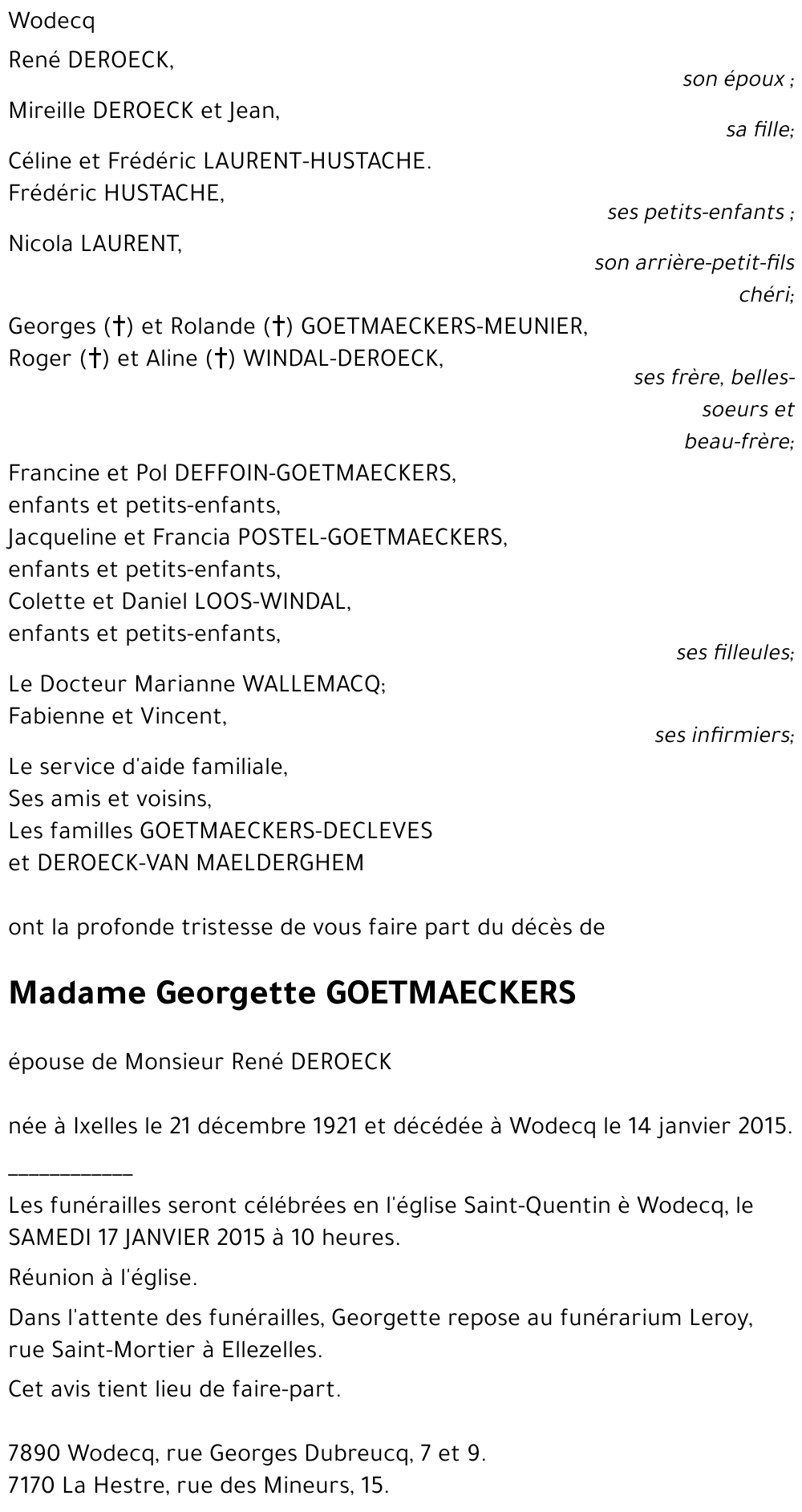 Georgette GOETMAECKERS