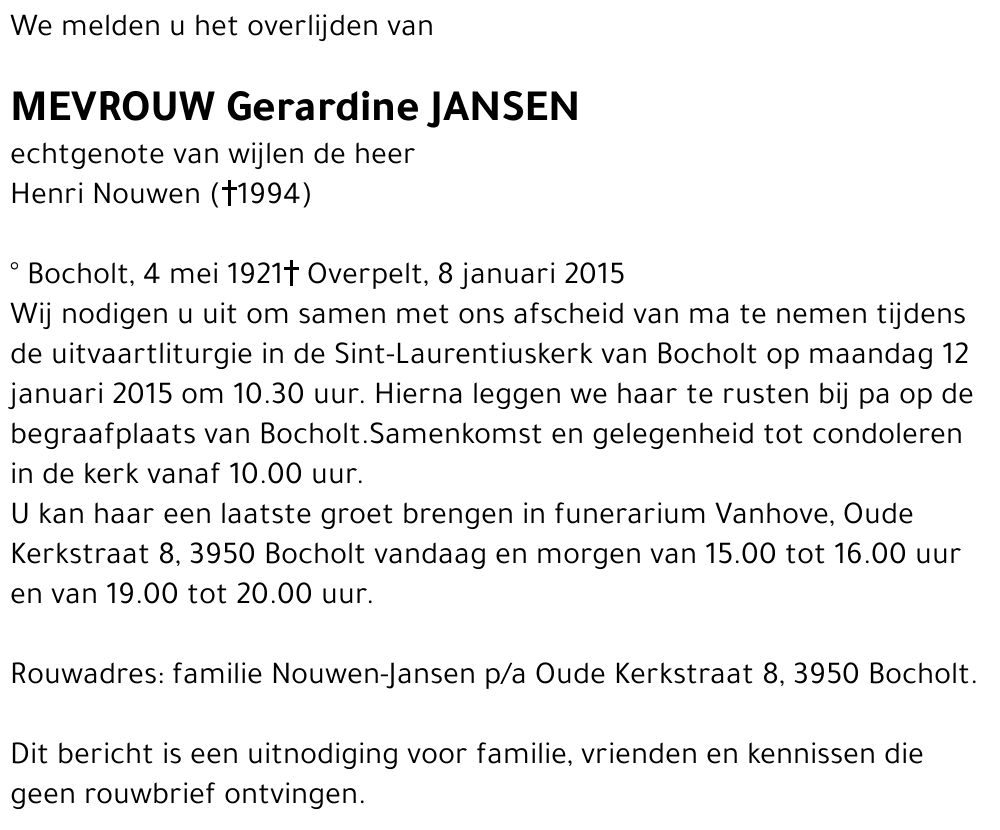 Gerardine Jansen