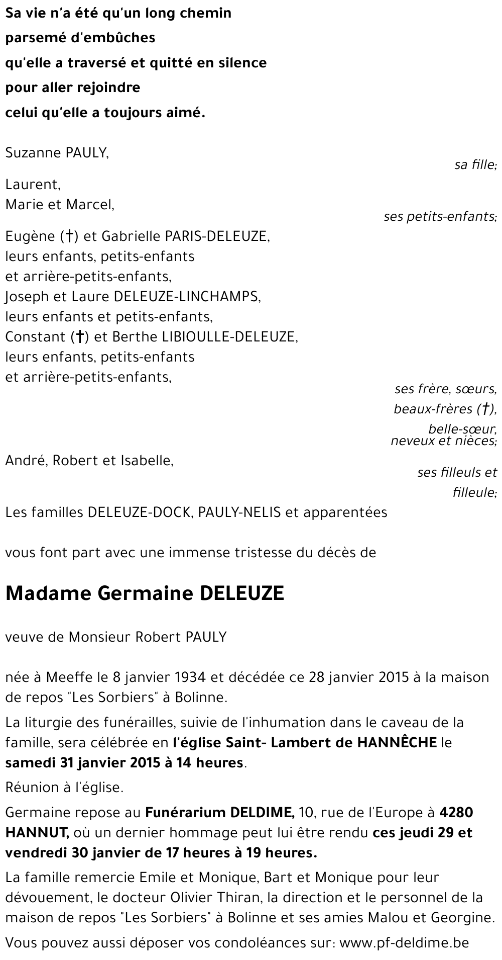 Germaine DELEUZE