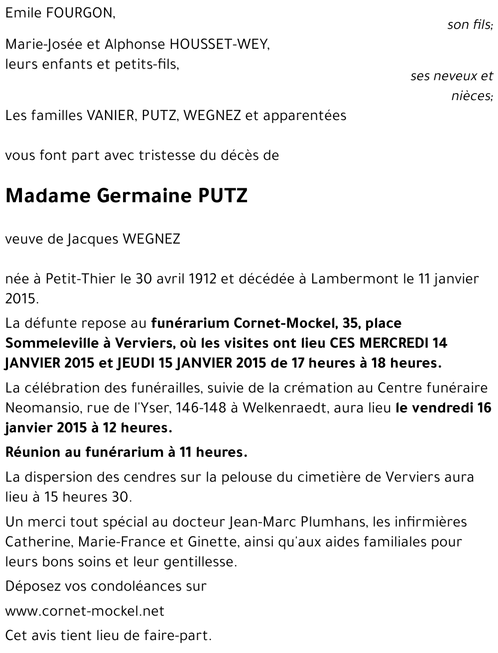 Germaine PUTZ