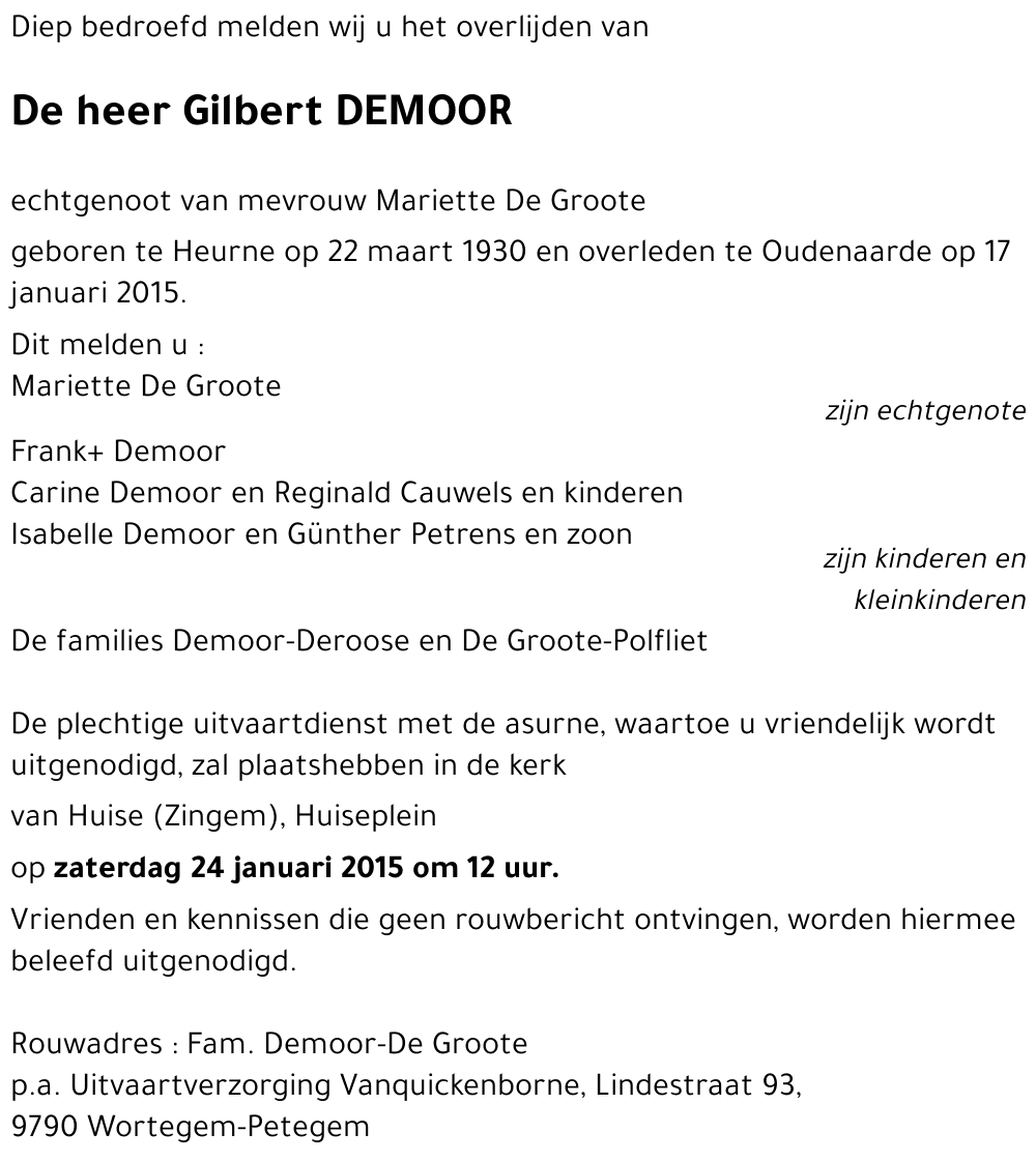 Gilbert DEMOOR