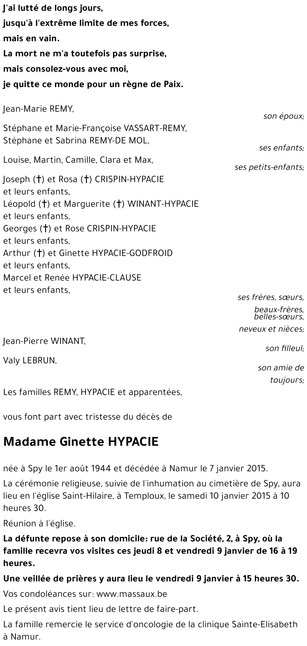 Ginette HYPACIE