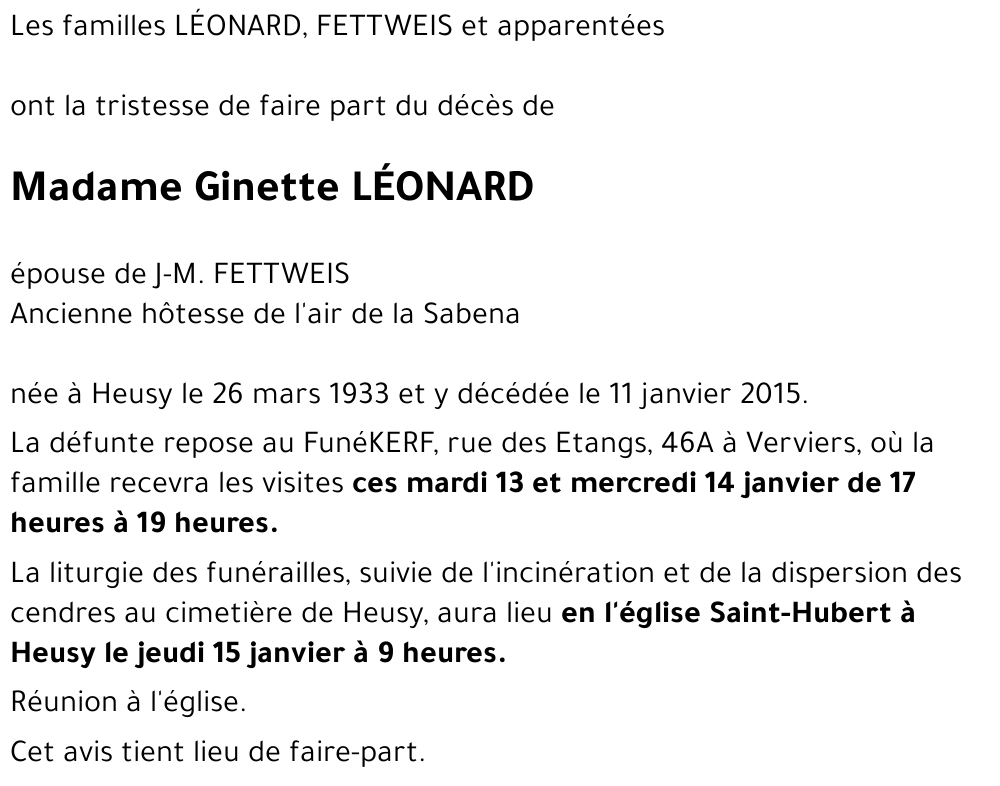 Ginette LEONARD