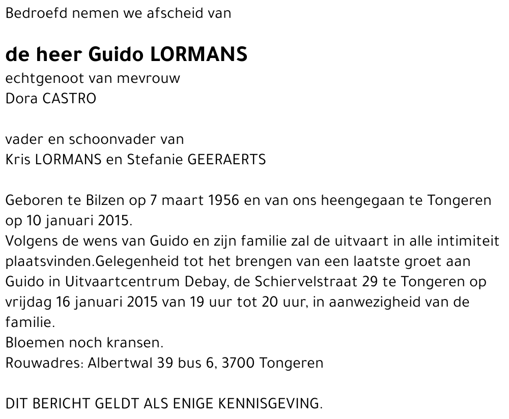 Guido LORMANS