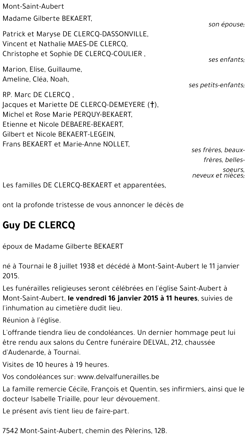Guy DE CLERCQ