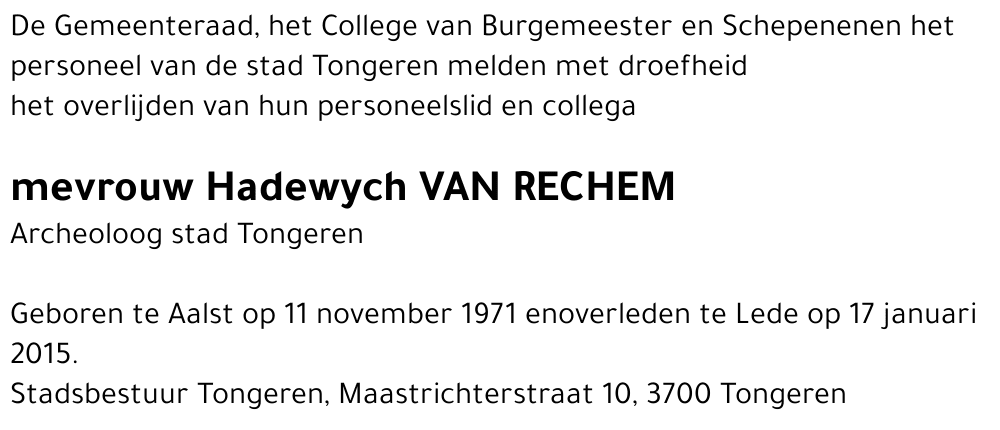 Hadewych Van Rechem