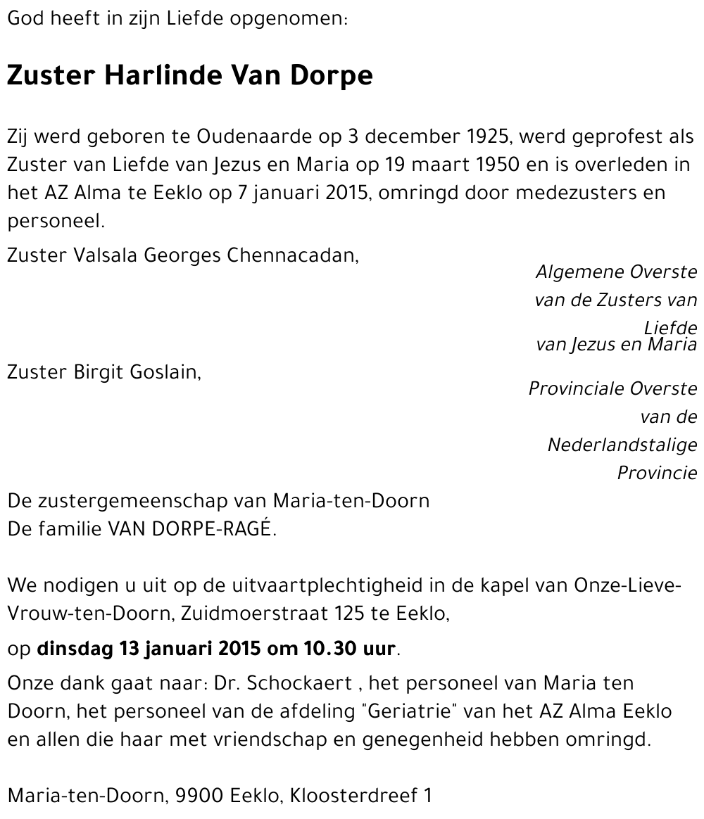 Harlinde Van Dorpe