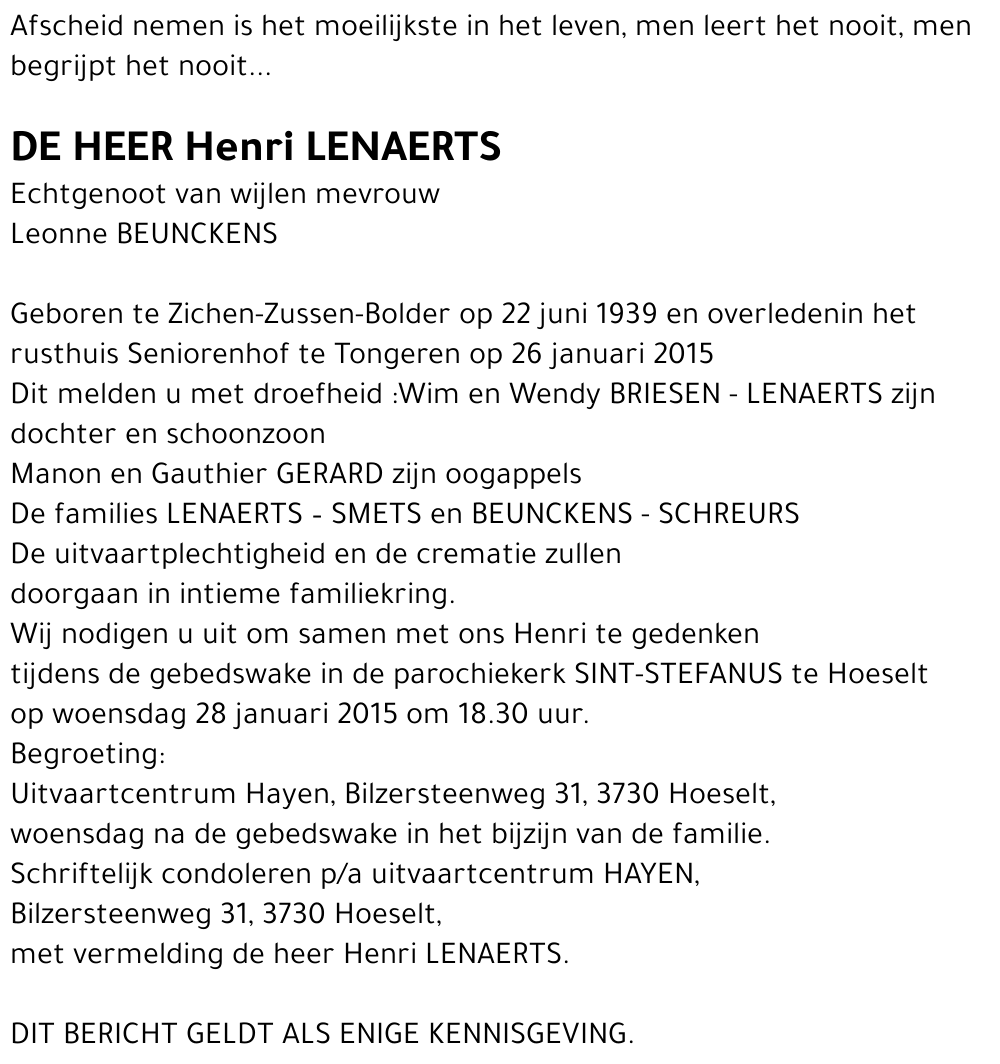 Henri LENAERTS
