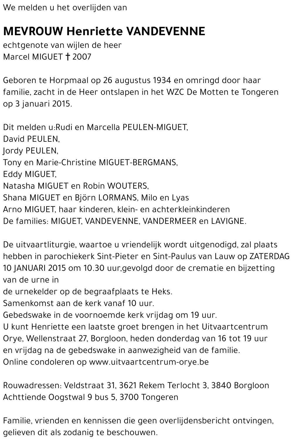 Henriette Vandevenne