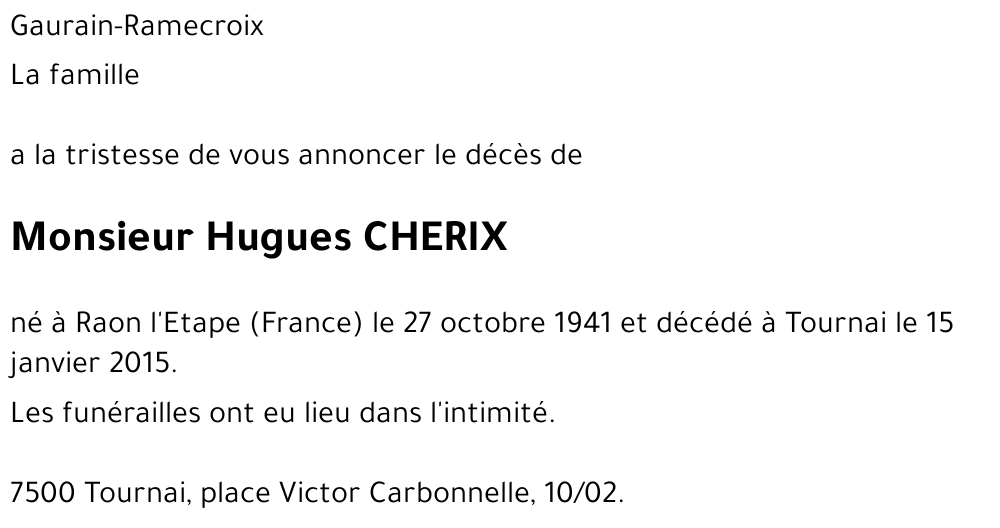 Hugues CHERIX